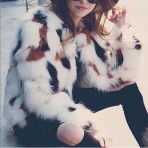 Faux fur jacket